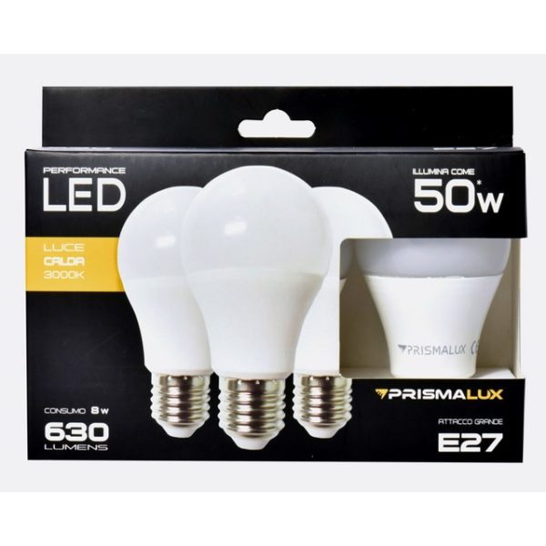 CF3 LAMP.LED GOCCIA 8W/50W E27 LUCE CALDA