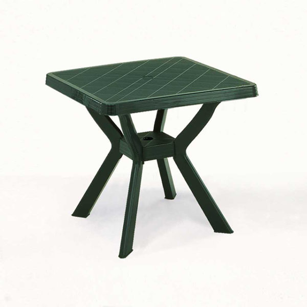 TAVOLO PLASTICA RENO TIPO NILO  VERDE 70X70 H 72