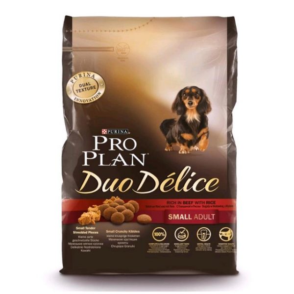 PRO PLAN DUO DELICE SMALL ADULT MANZO RISO 700 GR.